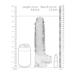 RealRock - átlátszó élethű dildó - átlátszó (22cm)