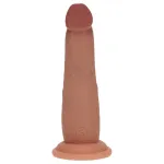 RealRock - dupla sűrűségű élethű dildó (napbarnított) - 15,5 cm