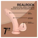 RealRock - dupla sűrűségű élethű vibrátor (testszínű) - 18 cm