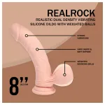 RealRock - dupla sűrűségű élethű vibrátor (testszínű) - 20 cm