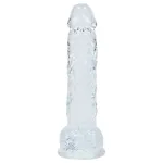 RealRock - élethű dildó herékkel (átlátszó) - 12,7 cm