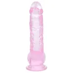 RealRock - élethű dildó herékkel (rózsaszín) - 12,7 cm