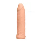 RealRock Penis Sleeve 6 - péniszköpeny (17 cm, natúr)