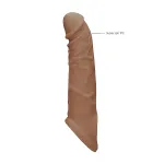 RealRock Penis Sleeve 8 - péniszköpeny (21cm) - sötét natúr