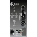Rebel - fűthető, vibráló, fel-le mozgó maszturbátor (fekete)