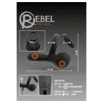 Rebel - vibrációs here- és gátizgató péniszgyűrű (fekete)