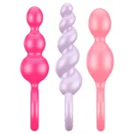 Satisfyer Booty Call - anál plug szett - színes (3 részes)