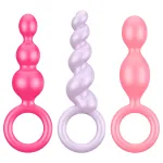 Satisfyer Booty Call - anál plug szett - színes (3 részes)