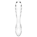 Satisfyer Dazzling Crystal 1 - kétvégű üveg dildó (átlátszó)