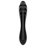 Satisfyer Dazzling Crystal 1 - kétvégű üveg dildó (fekete)