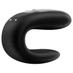 Satisfyer Double Fun - okos, vízálló párvibrátor (fekete)