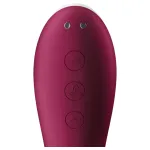 Satisfyer Dual Crush - akkus hüvelyi és csiklóvibrátor (piros)