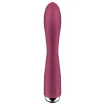 Satisfyer Spinning Rabbit 1 - forgó csiklókaros vibrátor (piros)