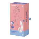 Satisfyer Supernova - akkus, léghullámos 2in1 vibrátor (fehér)