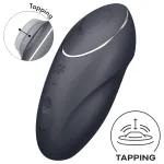 Satisfyer Tap & Climax 1 - 2in1 csikló vibrátor (fekete)