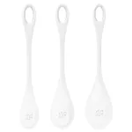 Satisfyer Yoni Power 1 - gésagolyó szett (fehér, 3 részes)