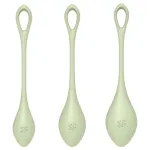 Satisfyer Yoni Power 2 - gésagolyó szett - zöld (3 részes)