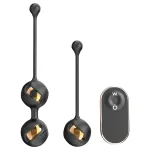 SexHD - távirányítós vibrációs gésagolyó szett (fekete)