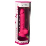 Silexd 7 - tapadókorongos, herés dildó - 17,5 cm (pink)