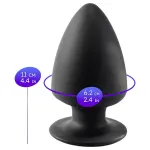 Silexd M - alakítható anál plug - 11 cm (fekete)