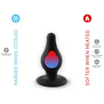 SILEXD Model 2 - hőre reagáló szilikon anál plug (fekete) - S