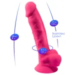 Silexd - tapadótalpas, herés vibrátor távirányítóval (pink)