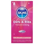 Skins - bordázott és pontozott óvszer (8db)