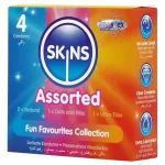 Skins - vegyes óvszer - pontozott, natural, extra vékony (4 db)