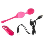 SMILE Love Balls - rádiós vibrációs tojás -82 g (pink)
