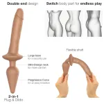 Strap-on-me Switch Realistic S - 2in1 szilikon dildó (testszínű)