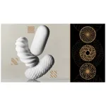 TENGA 3Dx Spiral - spirál mintás maszturbátor (fehér)