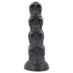 Topped Monster - koponya dildó - 22 cm (fekete)
