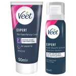 Veet - intim szőrtelenítő krém és hidratáló hab nőknek (2*50 ml)