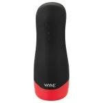 WYNE 01 - akkus, rezgő-szívó, melegítő maszturbátor (fekete)