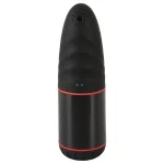 WYNE 02 - akkus, rezgő-szívó maszturbátor (fekete-fehér)