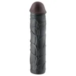 Pipedream - X-TENSION Mega 3 - élethű péniszköpeny (22,8 cm, fekete)