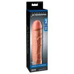 Pipedream - X-TENSION Perfect 2 - élethű péniszköpeny (20,3 cm, natúr)