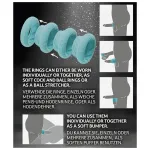You2Toys - 3in1 péniszgyűrű és heregyűrű szett (türkiz)