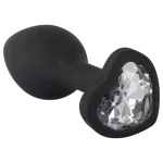 You2Toys Anal Plug - fehér köves anál plug (fekete)