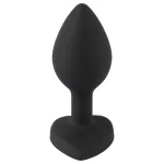 You2Toys Anal Plug - fehér köves anál plug (fekete)